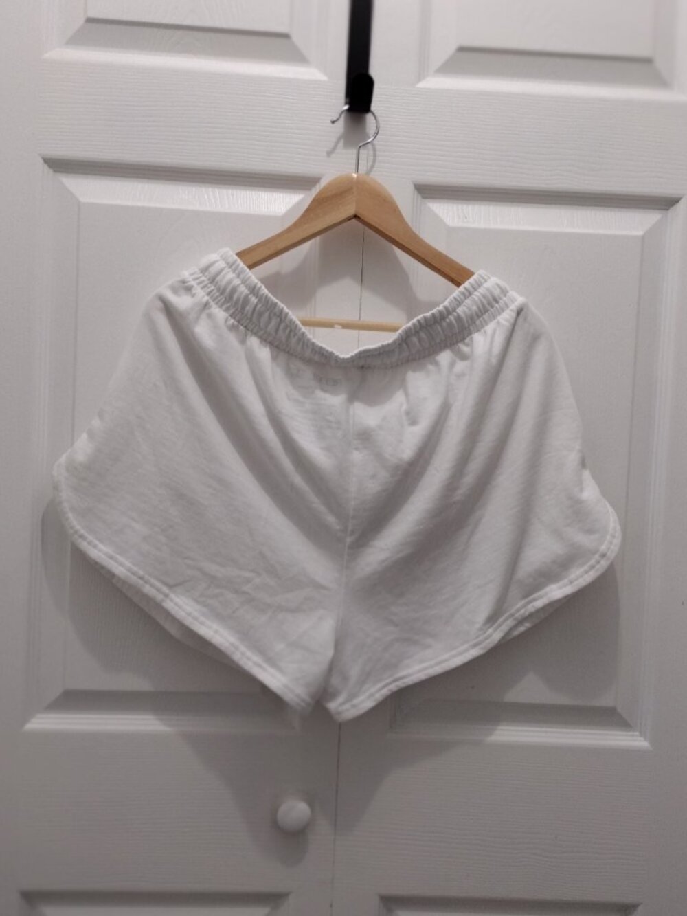 Rebel Sky White Sweat Shorts XL Drawstring Lounge Shorts Soft Casual Athleisure - Picture 6 of 7